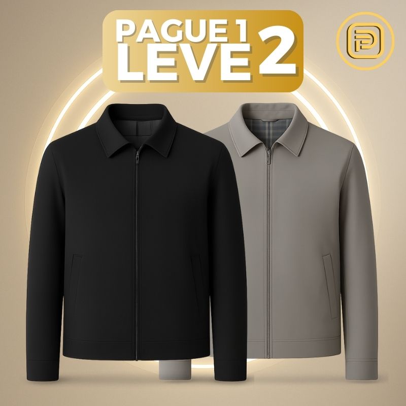 [PAGUE 1 LEVE 2] Jaqueta Casual Vellmond em Algodão Peruano, Seda Gelo e Poliéster