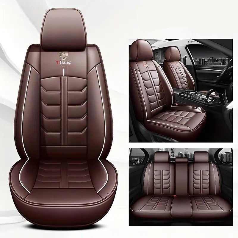 Kit Capa Para Banco de Carro em Couro Legítimo Universal Decision + BRINDES: Tapetes Automotivos