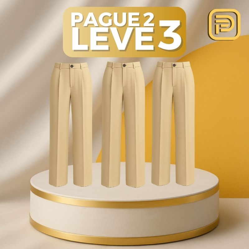 [PAGUE 2 LEVE 3] Calça Social Feminina Monna em Algodão Peruano e Seda Gelo (A Mais Quentinha de 2025!)