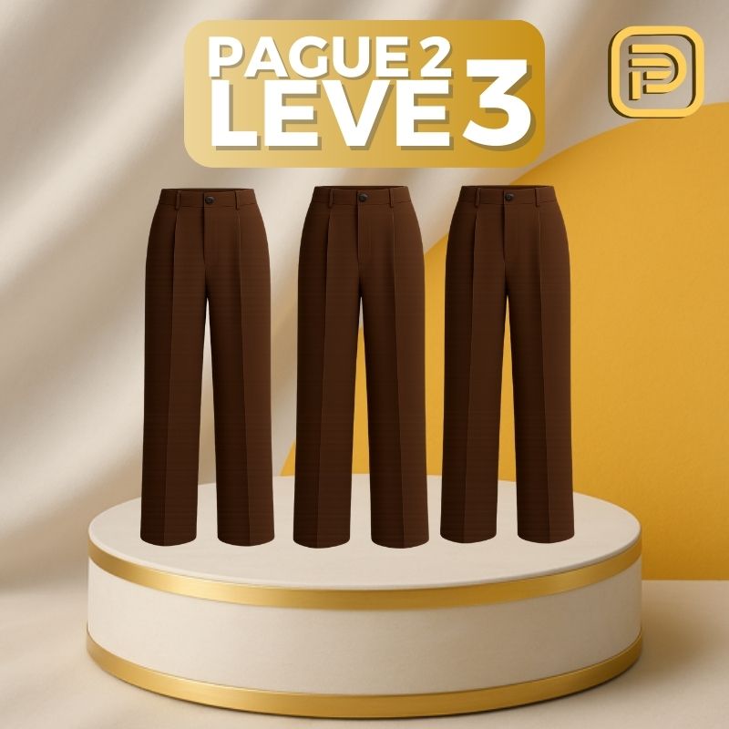 [PAGUE 2 LEVE 3] Calça Social Feminina Monna em Algodão Peruano e Seda Gelo (A Mais Quentinha de 2025!)