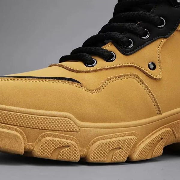 Kit Bota Militar Tática Masculina Kronvak em Couro Legítimo + BRINDES: Cinto, Carteira e Relógio