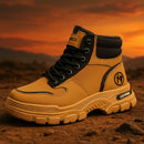 Kit Bota Militar Tática Masculina Kronvak em Couro Legítimo + BRINDES: Cinto, Carteira e Relógio