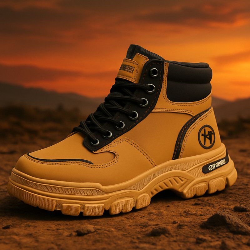 Kit Bota Militar Tática Masculina Kronvak em Couro Legítimo + BRINDES: Cinto, Carteira e Relógio