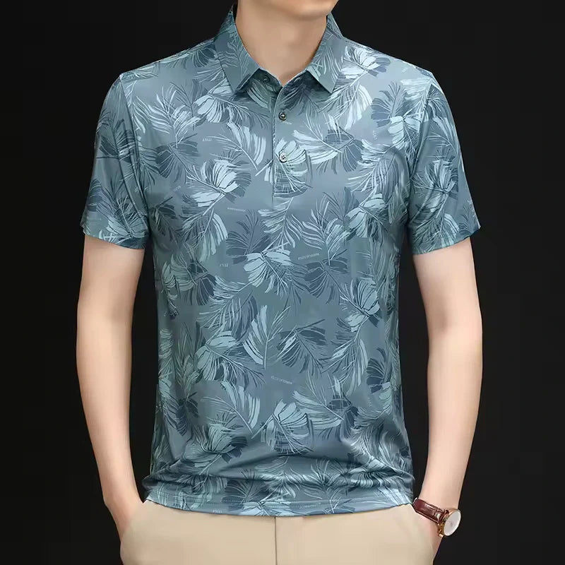 [PAGUE 2 LEVE 3] Camisa Polo Casual Hércules em Seda Gelo e Poliamida + BRINDES: 3 Bermudas e Relógio