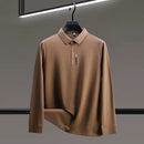 [PAGUE 2 LEVE 3] Camisa Polo Manga Longa Casual Patrick em Seda Gelo, Poliéster e Elastano + BRINDES: 2 Calças e Cinto