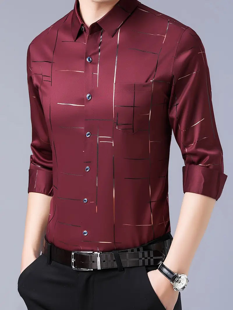 [PAGUE 3 LEVE 4] Camisa Manga Longa Casual Luthier em Seda Gelo e Poliéster