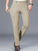 [PAGUE 2 LEVE 4] Calça de Alfaiataria Italian em Malha de Seda Gelo e Viscose + BRINDES: Cinto e Jaqueta Tática