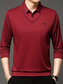 [PAGUE 2 LEVE 4] Camisa Polo Casual Elegance em Malha de Seda Gelo e Poliéster + BRINDES: Carteira e Relógio