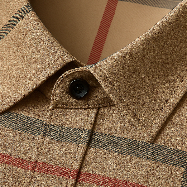 [PAGUE 3 LEVE 5] Kit Camisa Social Masculina Listrada Premium Luxden em Malha de Seda Gelo e Viscose + BRINDES: Cinto, Carteira e Relógio