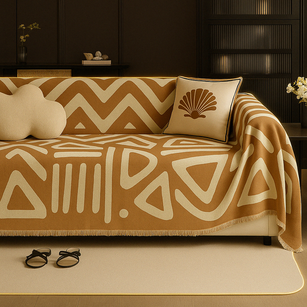 [LEVE 2 PAGUE 1] Capa de Sofá Zaffora Impermeável em Viscose Premium e Algodão + BRINDES: 2 Capas Para Almofada